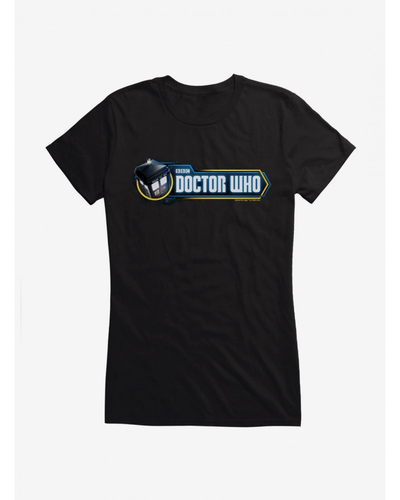 Doctor Who TARDIS Episode Title Card Girls T-Shirt $10.21 T-Shirts