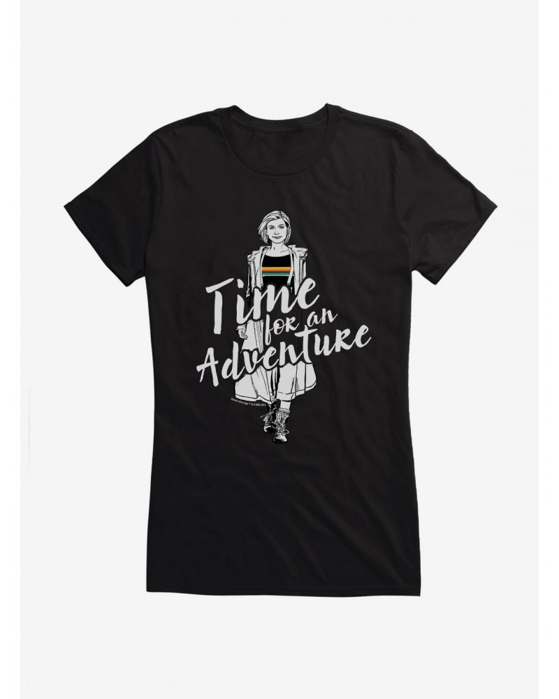 Doctor Who The Thirteenth Doctor Time For An Adventure Girls T-Shirt $7.97 T-Shirts