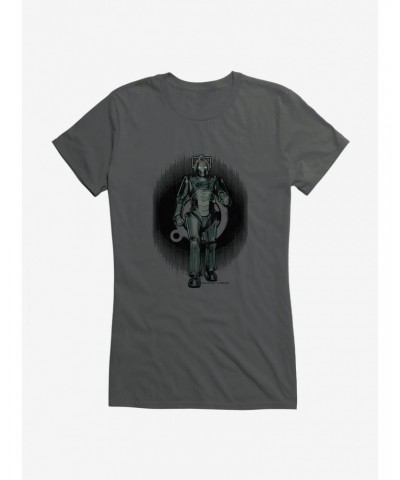 Doctor Who Cybermen Distorted Emblem Girls T-Shirt $9.46 T-Shirts