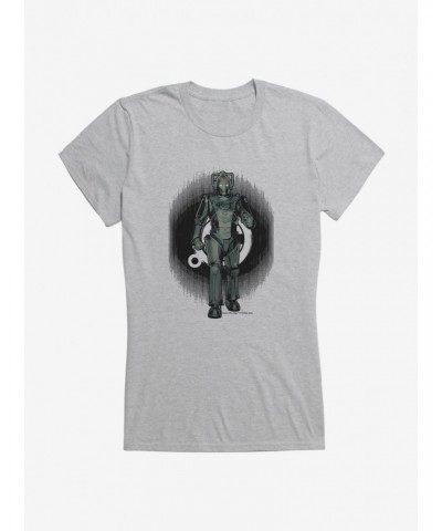 Doctor Who Cybermen Distorted Emblem Girls T-Shirt $9.46 T-Shirts