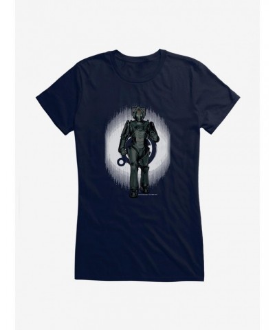 Doctor Who Cybermen Distorted Emblem Girls T-Shirt $9.46 T-Shirts