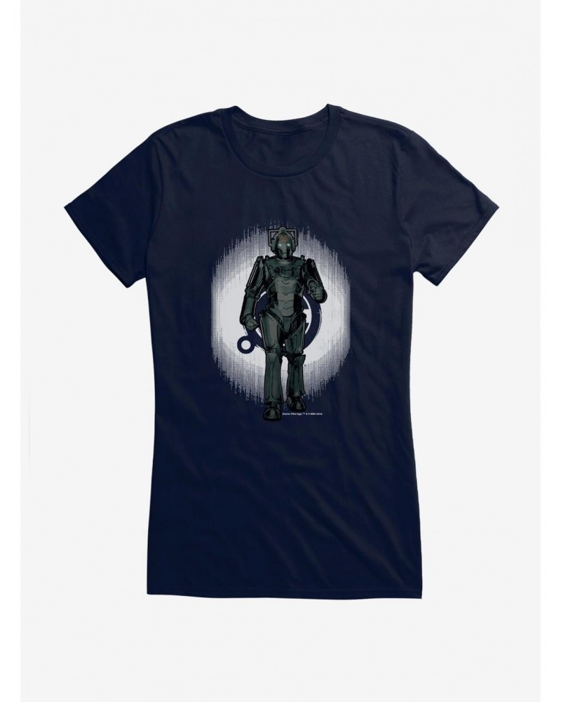 Doctor Who Cybermen Distorted Emblem Girls T-Shirt $9.46 T-Shirts