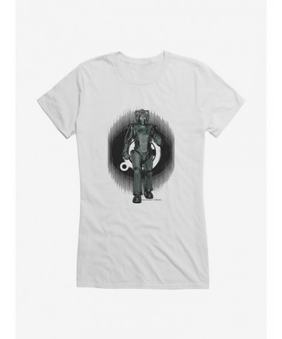 Doctor Who Cybermen Distorted Emblem Girls T-Shirt $9.46 T-Shirts