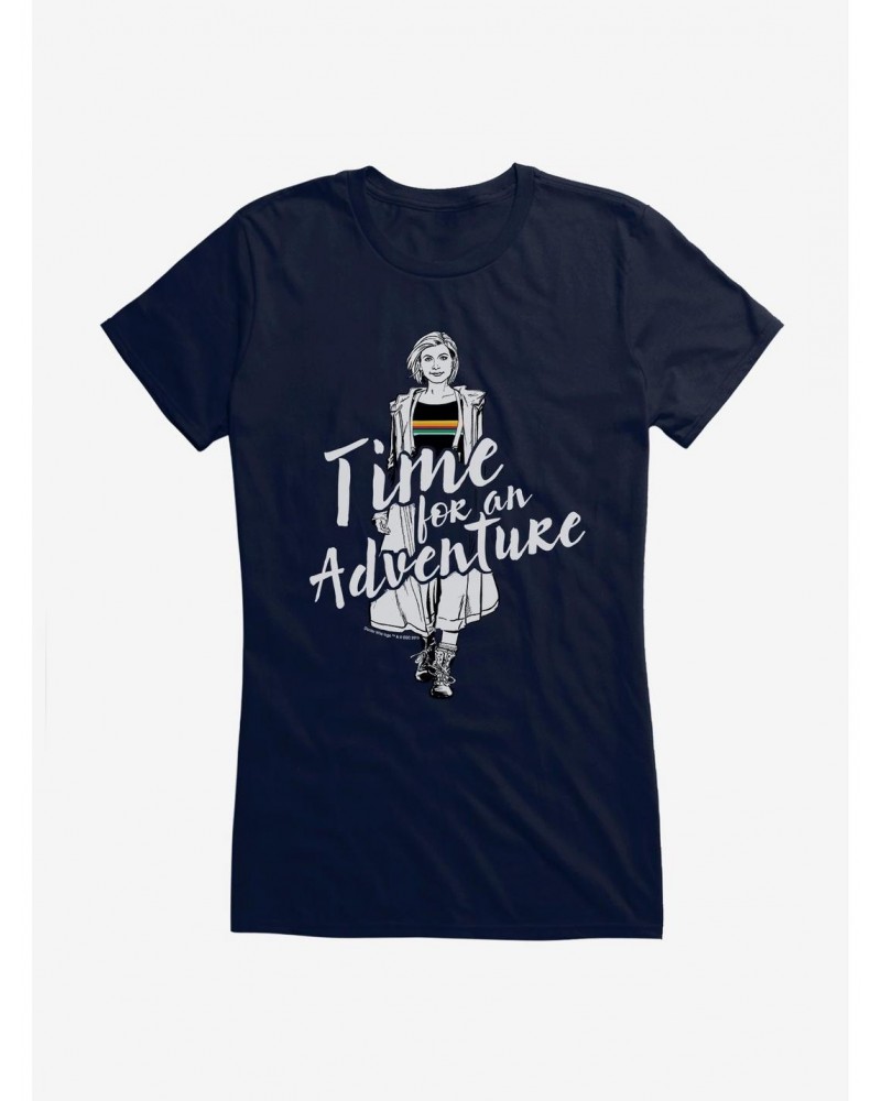 Doctor Who The Thirteenth Doctor Time For An Adventure Girls T-Shirt $7.97 T-Shirts