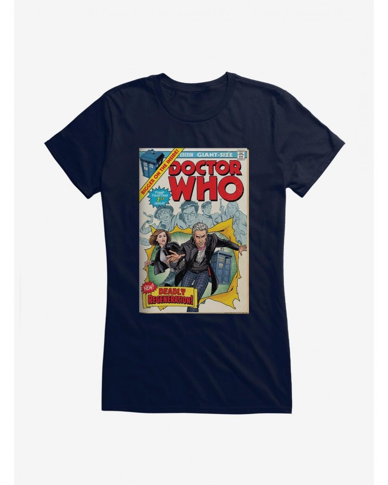 Doctor Who Twelfth Doctor Deadly Regeneration Comic Girls T-Shirt $11.70 T-Shirts