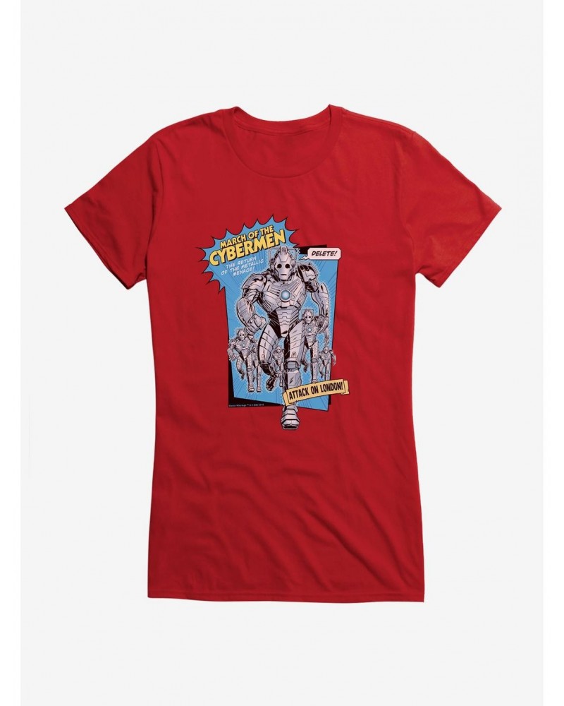 Doctor Who Cybermen March Of The Cybermen Girls T-Shirt $8.47 T-Shirts