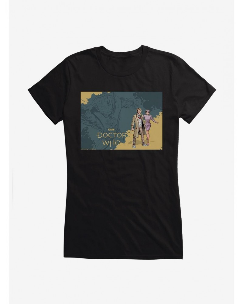 Doctor Who The Fifth Doctor And Tegan Girls T-Shirt $12.45 T-Shirts