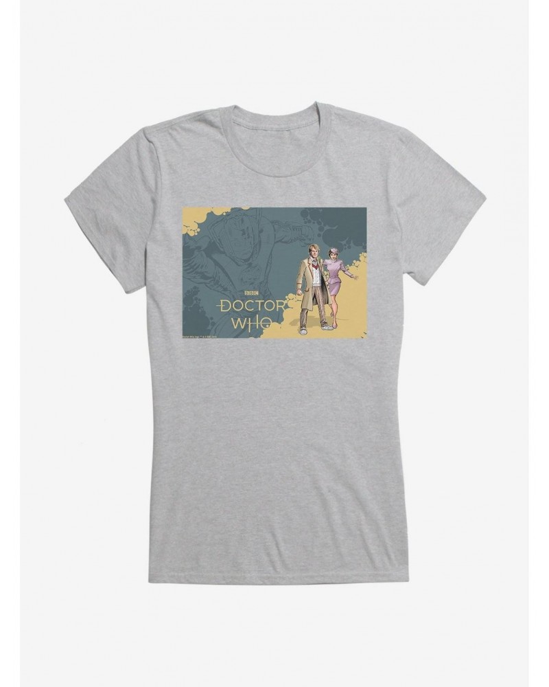 Doctor Who The Fifth Doctor And Tegan Girls T-Shirt $12.45 T-Shirts