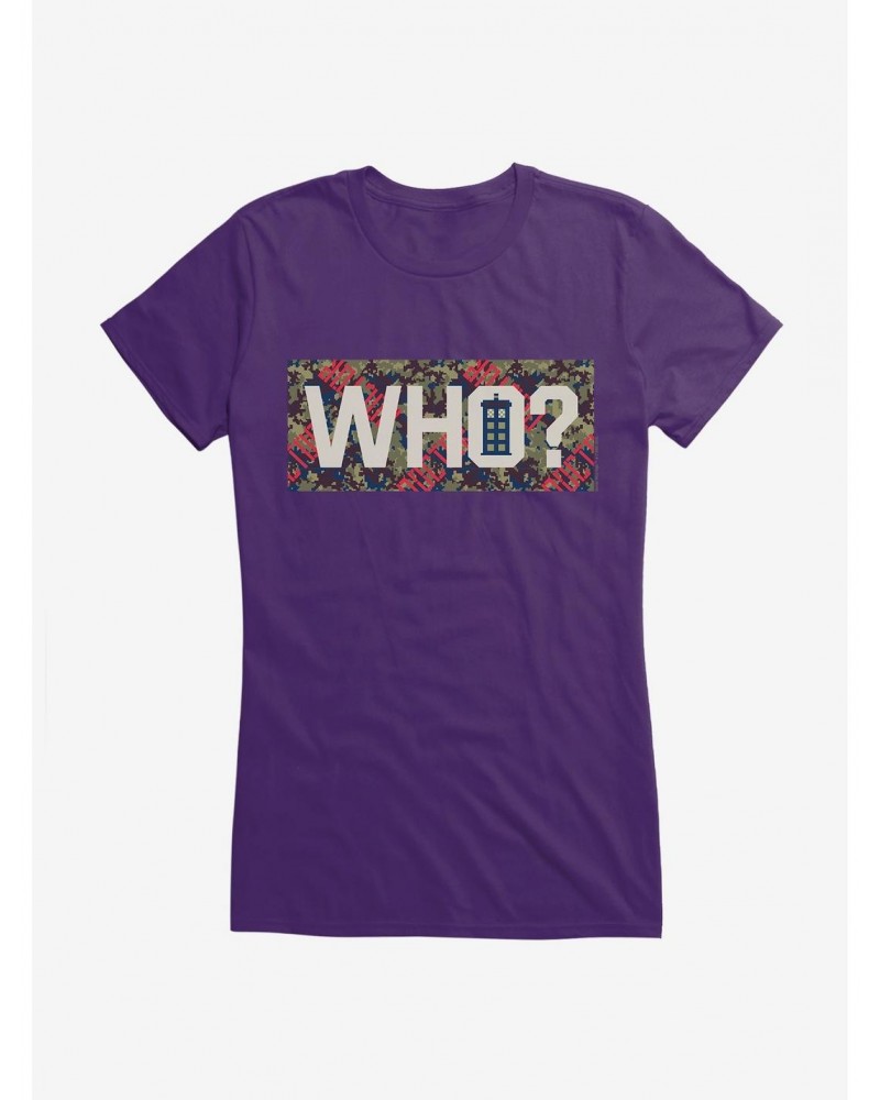 Doctor Who TARDIS Who? Girls T-Shirt $7.72 T-Shirts