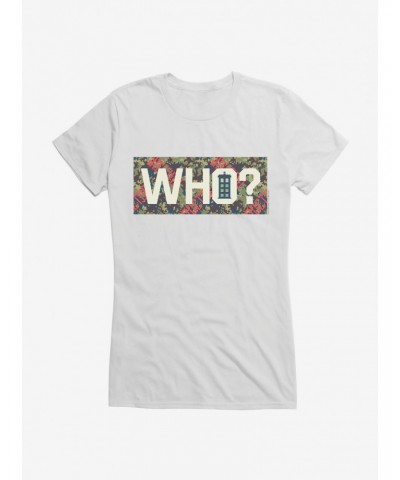 Doctor Who TARDIS Who? Girls T-Shirt $7.72 T-Shirts