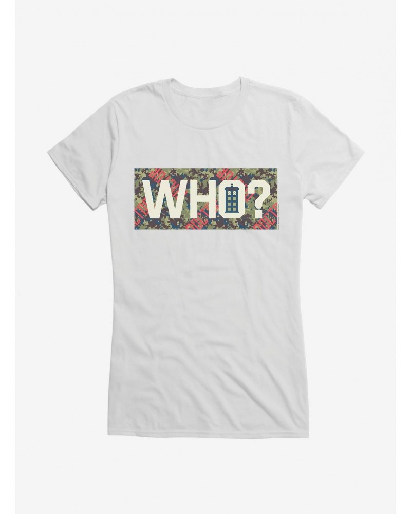 Doctor Who TARDIS Who? Girls T-Shirt $7.72 T-Shirts