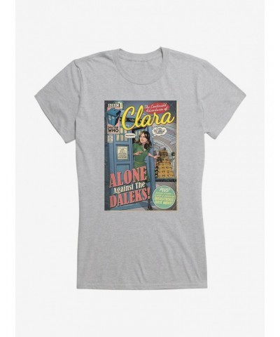 Doctor Who Clara Alone Against Daleks Comic Girls T-Shirt $8.72 T-Shirts