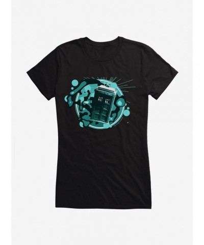 Doctor Who TARDIS Timey Wimey Girls T-Shirt $12.45 T-Shirts