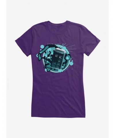 Doctor Who TARDIS Timey Wimey Girls T-Shirt $12.45 T-Shirts