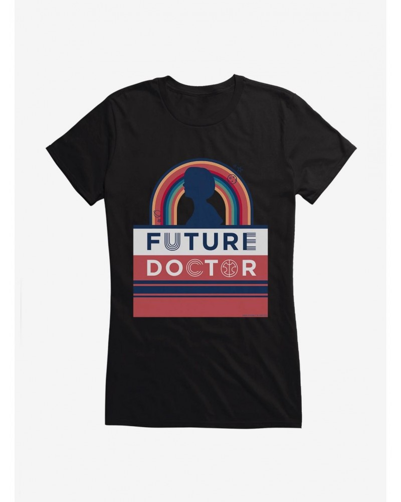 Doctor Who Thirteenth Doctor Future Doctor Silhouette Girls T-Shirt $11.21 T-Shirts