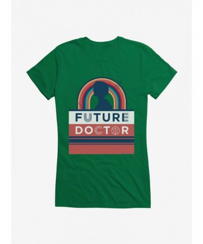 Doctor Who Thirteenth Doctor Future Doctor Silhouette Girls T-Shirt $11.21 T-Shirts