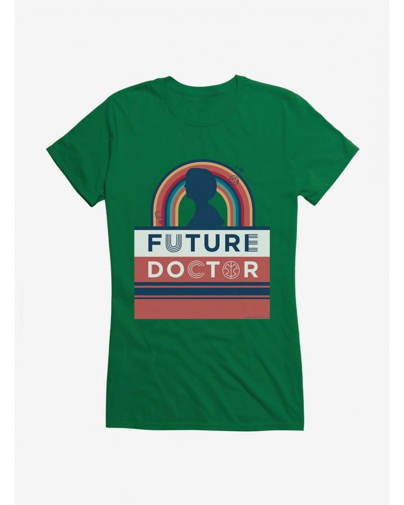 Doctor Who Thirteenth Doctor Future Doctor Silhouette Girls T-Shirt $11.21 T-Shirts