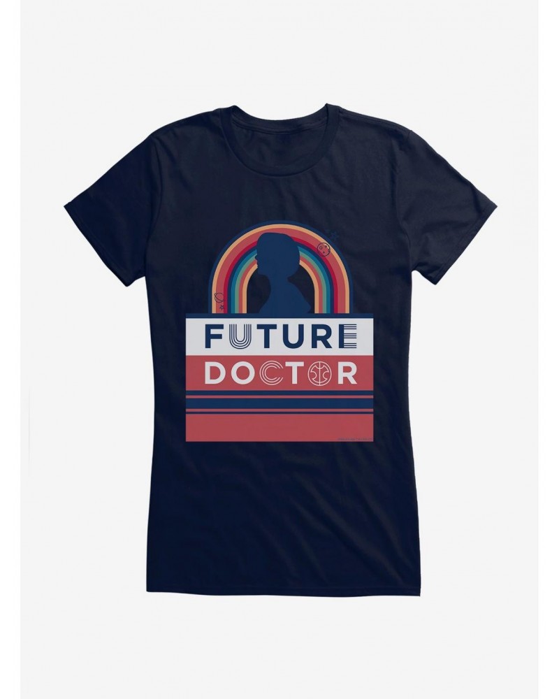 Doctor Who Thirteenth Doctor Future Doctor Silhouette Girls T-Shirt $11.21 T-Shirts