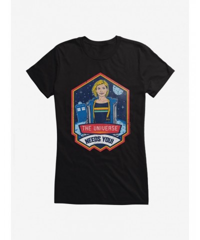 Doctor Who TARDIS Thirteenth Doctor Needed Girls T-Shirt $8.47 T-Shirts