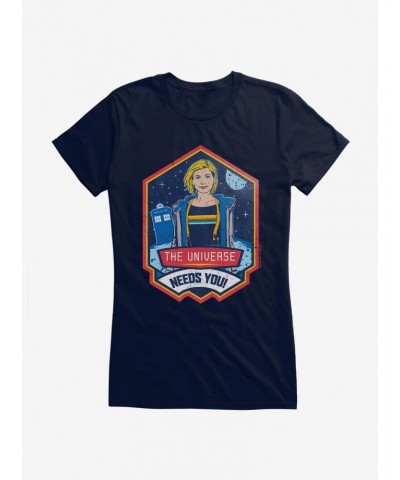 Doctor Who TARDIS Thirteenth Doctor Needed Girls T-Shirt $8.47 T-Shirts