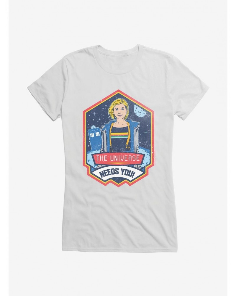 Doctor Who TARDIS Thirteenth Doctor Needed Girls T-Shirt $8.47 T-Shirts