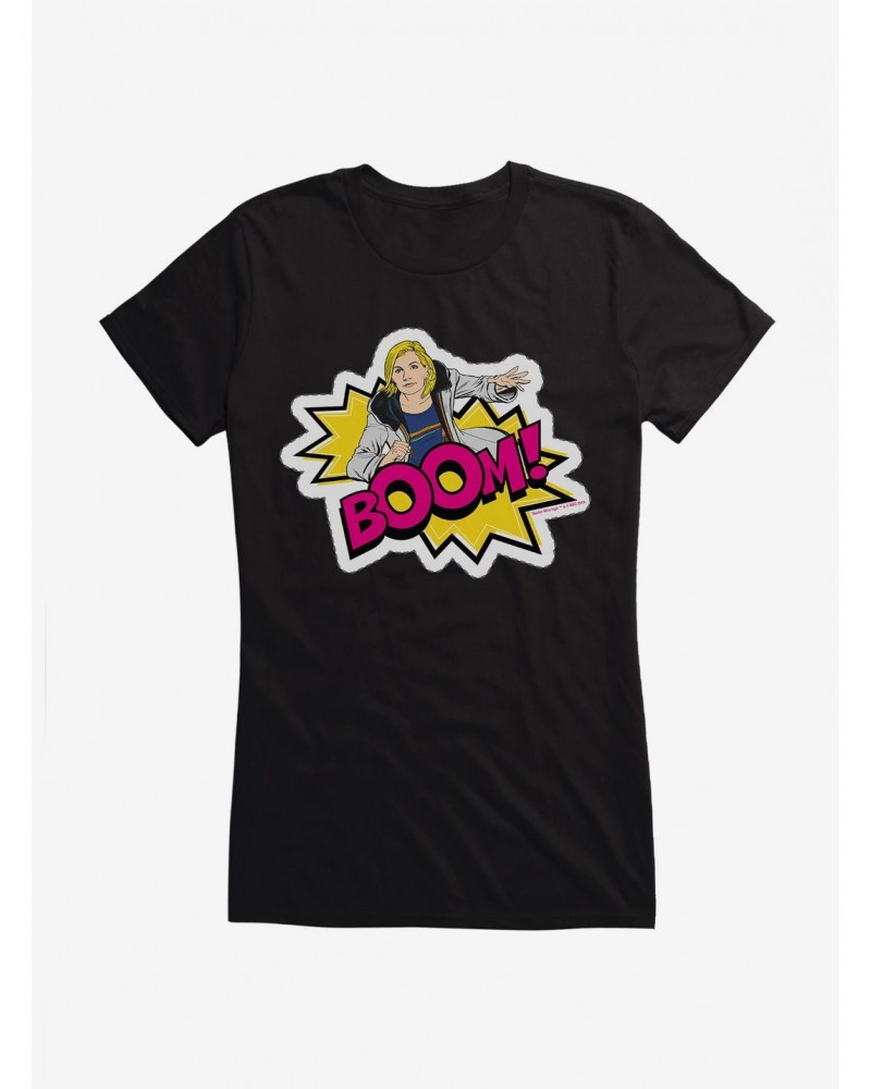 Doctor Who Thirteenth Doctor Boom Badge Girls T-Shirt $8.47 T-Shirts