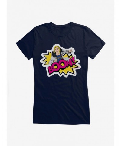 Doctor Who Thirteenth Doctor Boom Badge Girls T-Shirt $8.47 T-Shirts