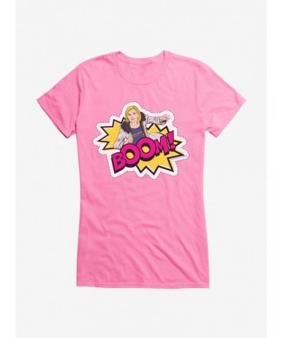 Doctor Who Thirteenth Doctor Boom Badge Girls T-Shirt $8.47 T-Shirts