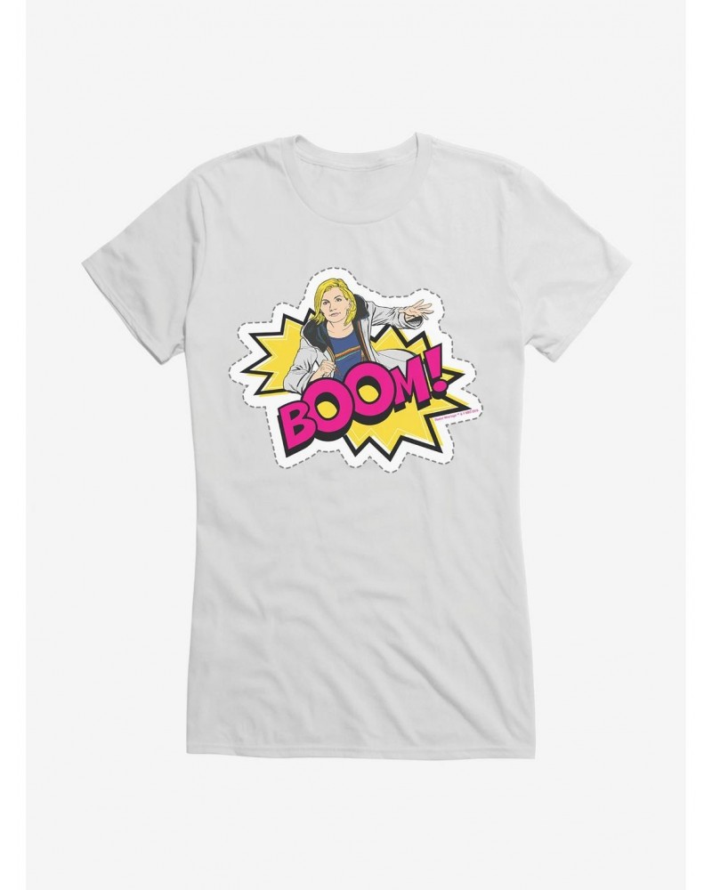 Doctor Who Thirteenth Doctor Boom Badge Girls T-Shirt $8.47 T-Shirts