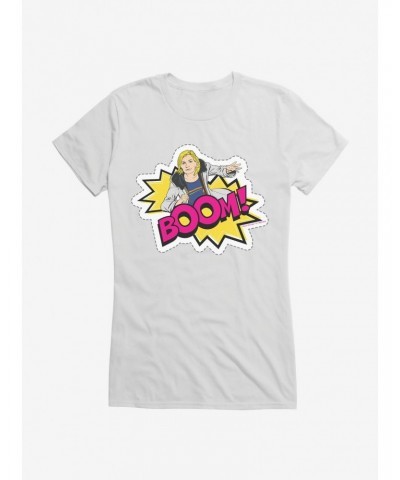 Doctor Who Thirteenth Doctor Boom Badge Girls T-Shirt $8.47 T-Shirts