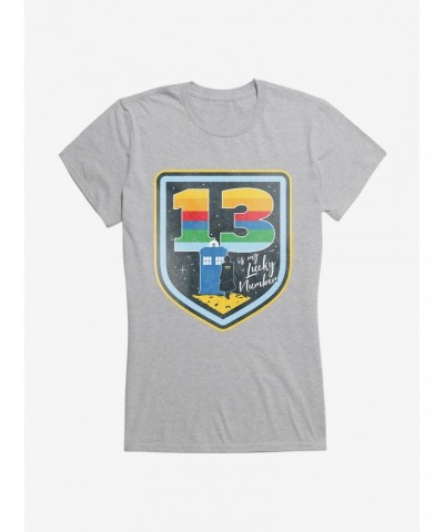 Doctor Who TARDIS Lucky Number 13 Badge Girls T-Shirt $8.47 T-Shirts