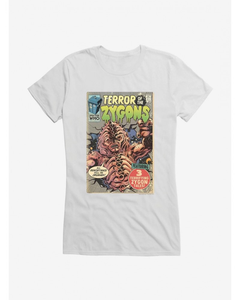 Doctor Who Terror Of Zygons Comic Girls T-Shirt $10.96 T-Shirts