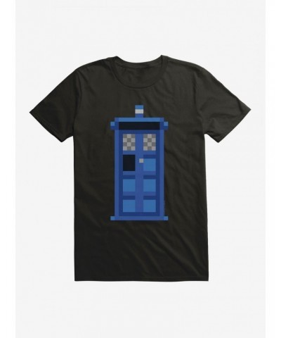 Doctor Who TARDIS Classic Pixelated T-Shirt $11.71 T-Shirts