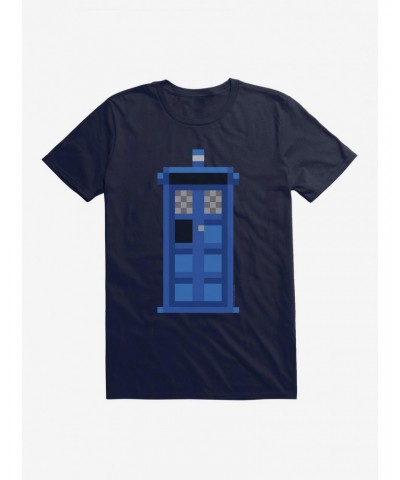 Doctor Who TARDIS Classic Pixelated T-Shirt $11.71 T-Shirts