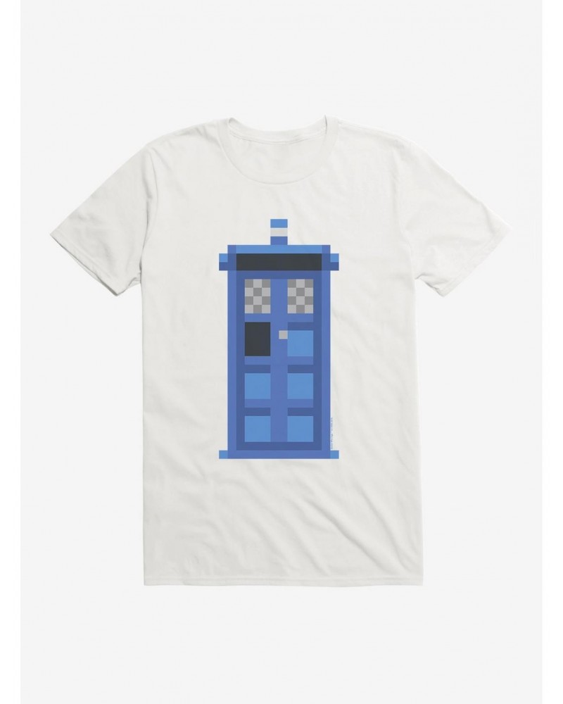 Doctor Who TARDIS Classic Pixelated T-Shirt $11.71 T-Shirts