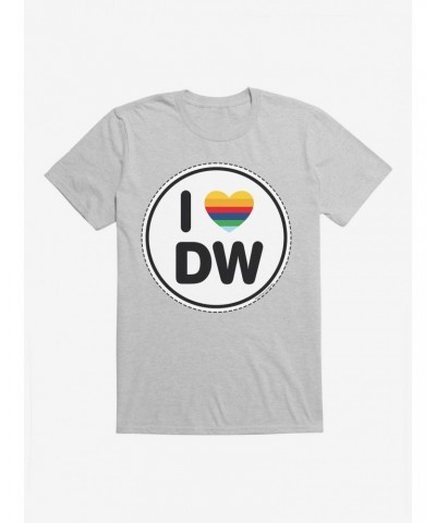 Doctor Who Thirteenth Doctor I Love DW Badge T-Shirt $7.89 T-Shirts