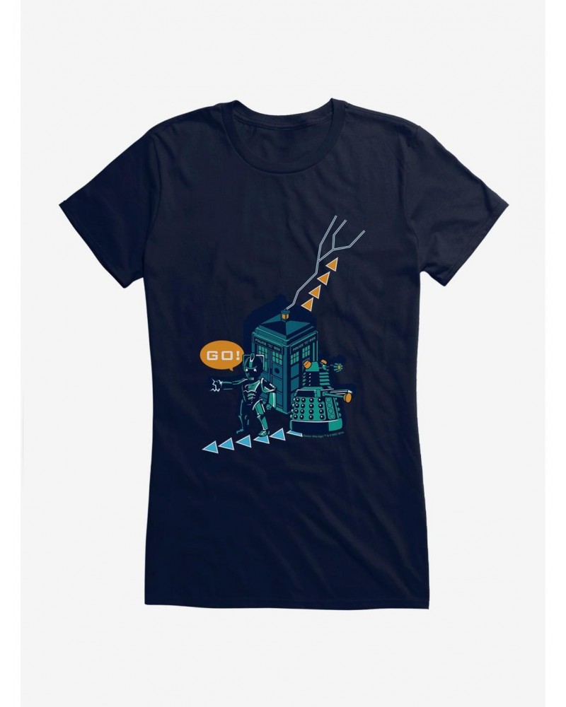 Doctor Who Dalek And Cyberman Girls T-Shirt $9.71 T-Shirts