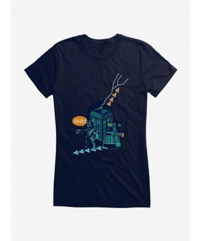 Doctor Who Dalek And Cyberman Girls T-Shirt $9.71 T-Shirts