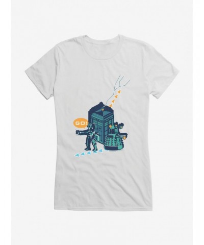 Doctor Who Dalek And Cyberman Girls T-Shirt $9.71 T-Shirts