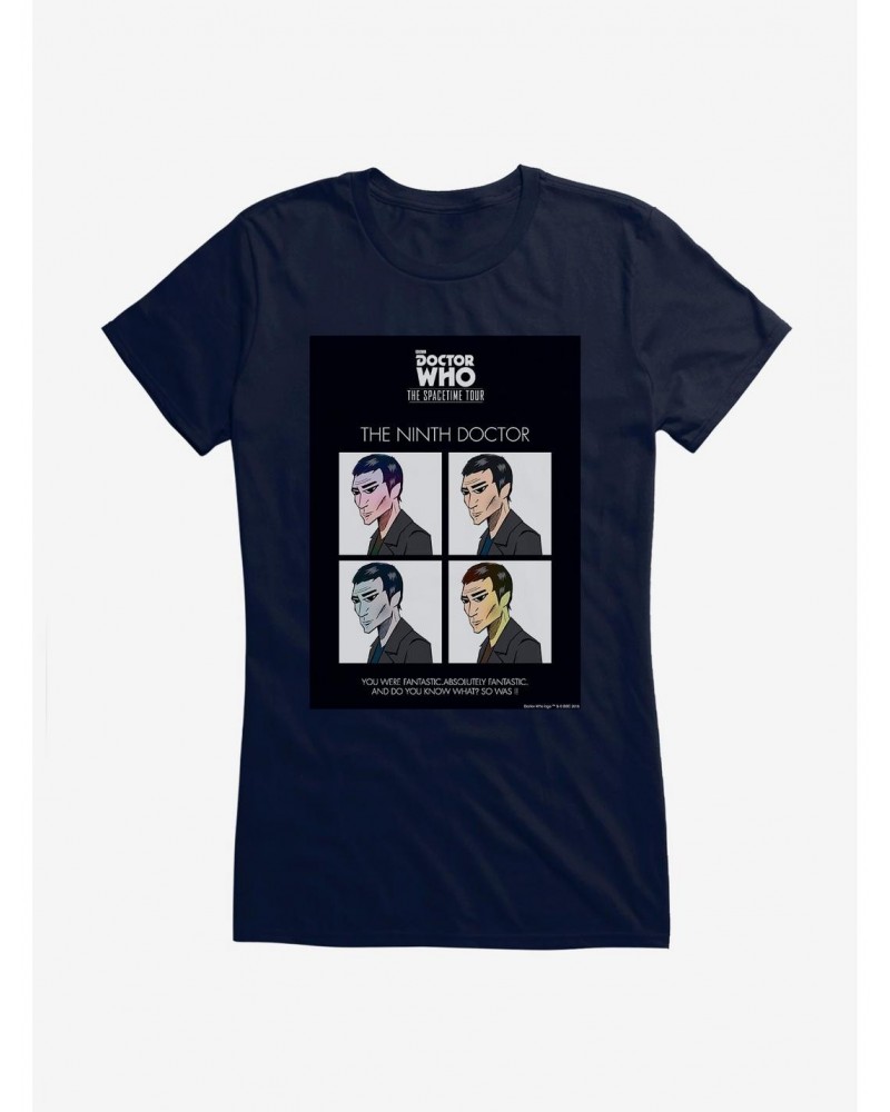 Doctor Who Spacetime Tour Ninth Doctor Girls T-Shirt $12.45 T-Shirts