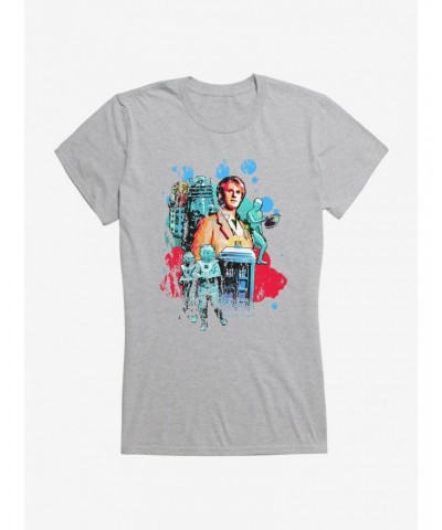 Doctor Who Retro Art Girls T-Shirt $10.96 T-Shirts