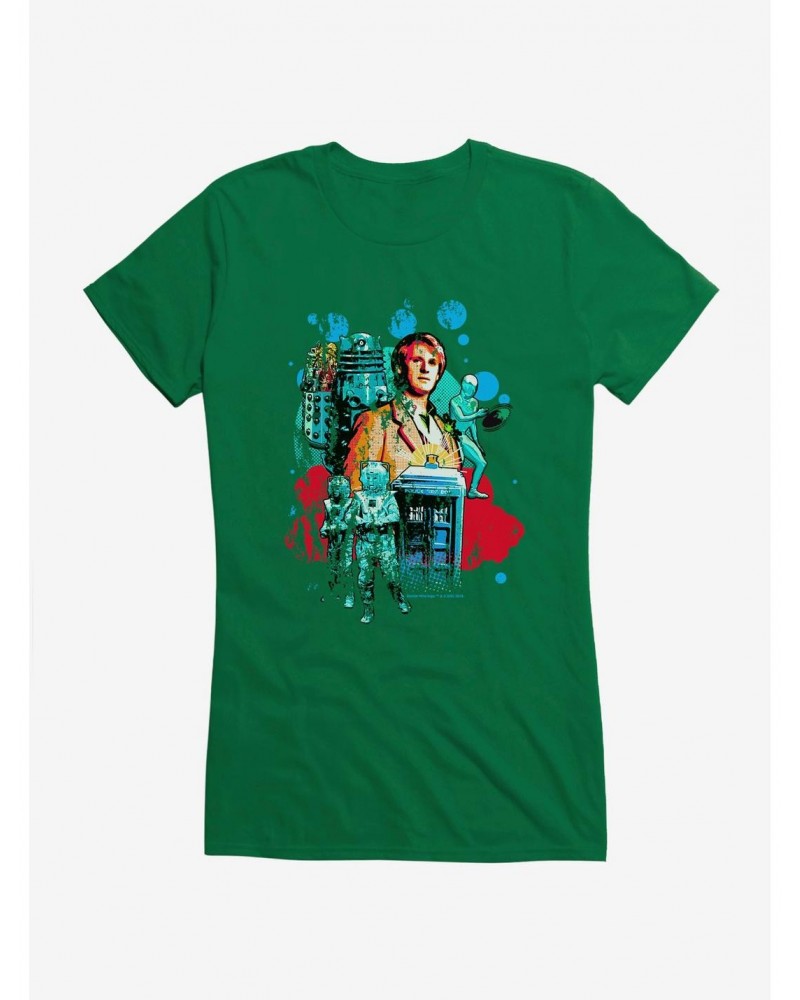 Doctor Who Retro Art Girls T-Shirt $10.96 T-Shirts