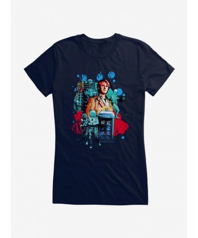 Doctor Who Retro Art Girls T-Shirt $10.96 T-Shirts