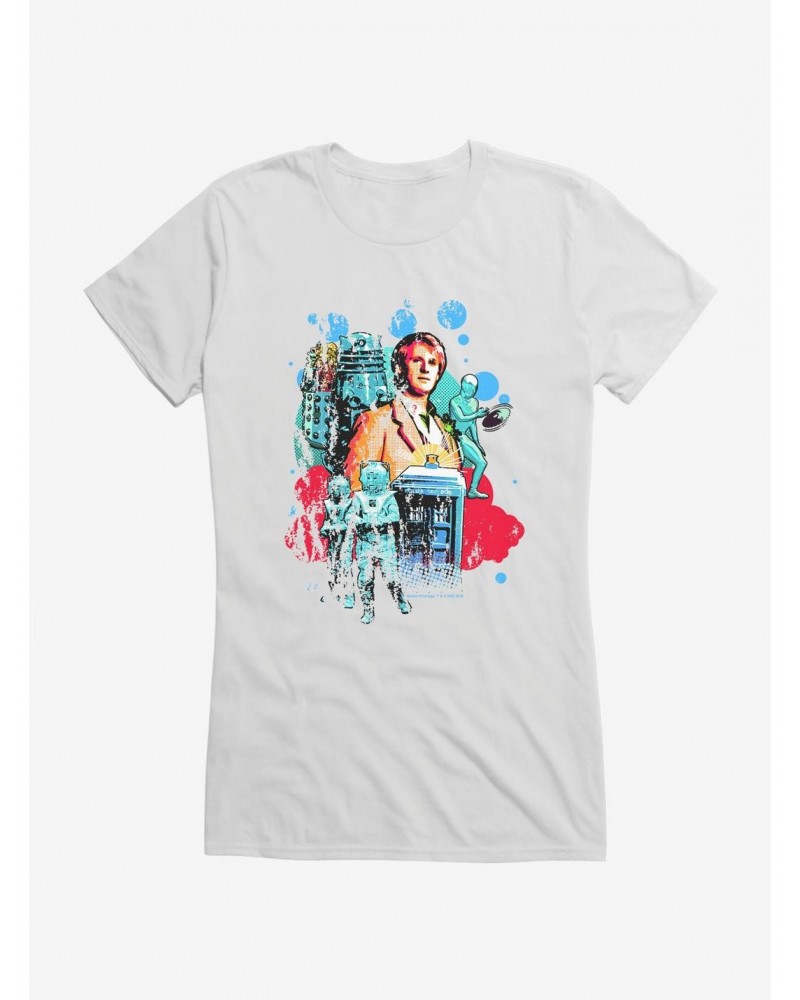 Doctor Who Retro Art Girls T-Shirt $10.96 T-Shirts