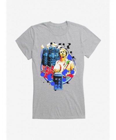 Doctor Who Daleks and Fifth Doctor Girls T-Shirt $7.47 T-Shirts