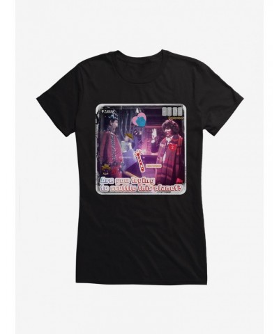 Doctor Who The Fourth Doctor Scuttle This Planet Girls T-Shirt $8.47 T-Shirts