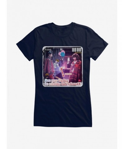 Doctor Who The Fourth Doctor Scuttle This Planet Girls T-Shirt $8.47 T-Shirts