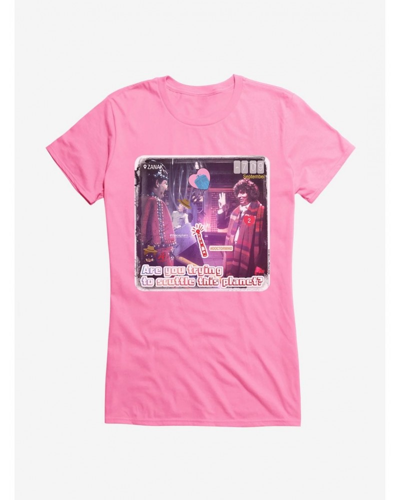 Doctor Who The Fourth Doctor Scuttle This Planet Girls T-Shirt $8.47 T-Shirts