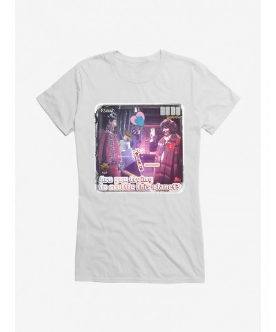 Doctor Who The Fourth Doctor Scuttle This Planet Girls T-Shirt $8.47 T-Shirts