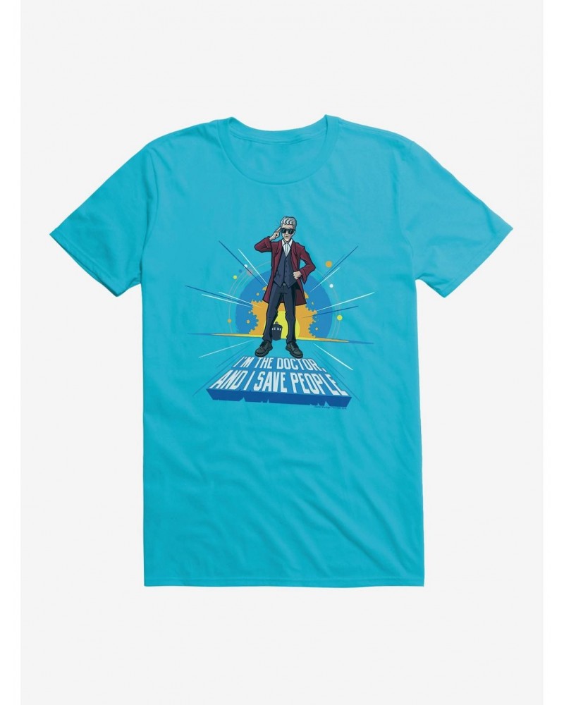 Doctor Who Twelfth Doctor I Save People Cartoon T-Shirt $8.60 T-Shirts